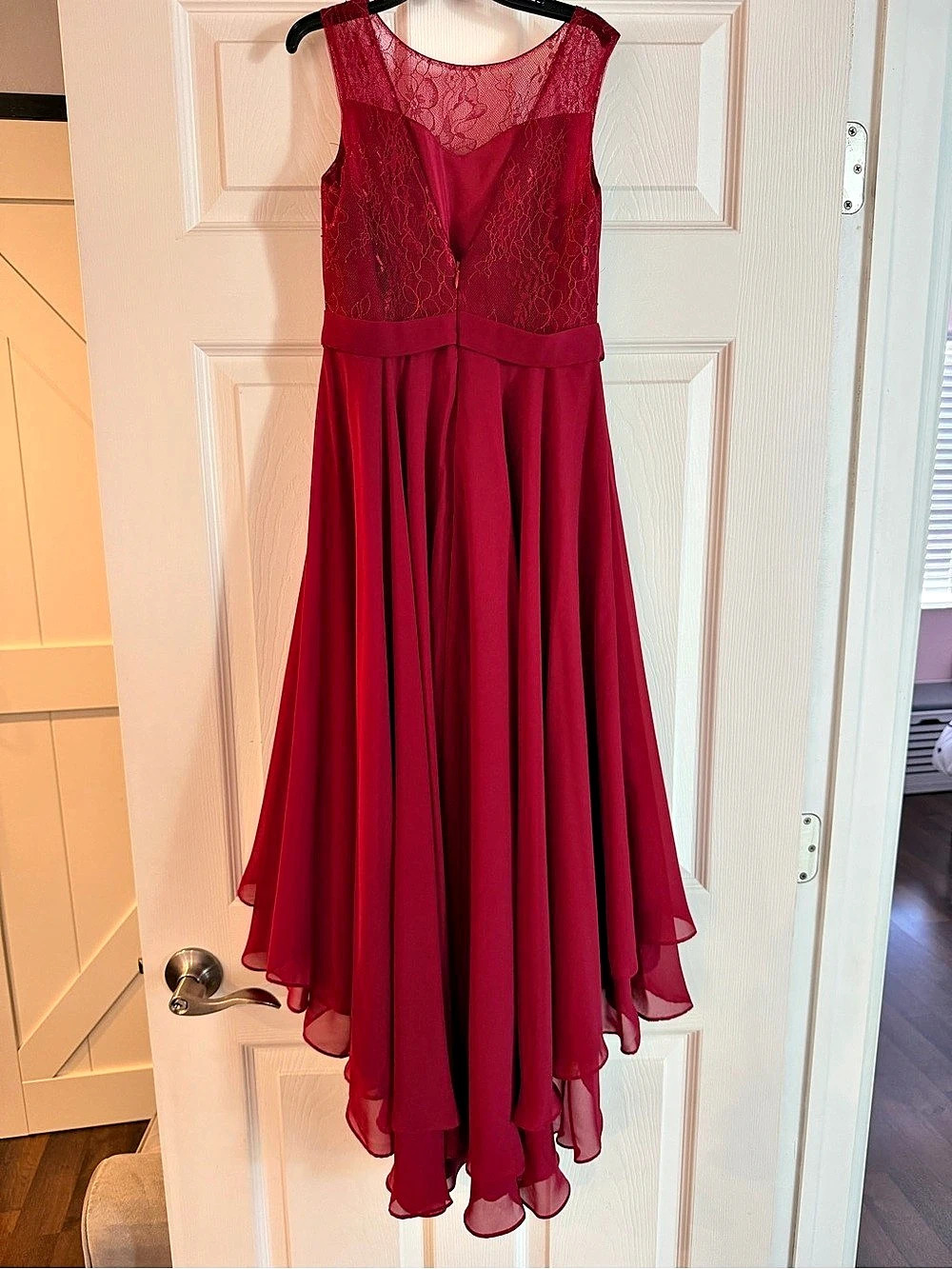 Red Lace Bodice Dress